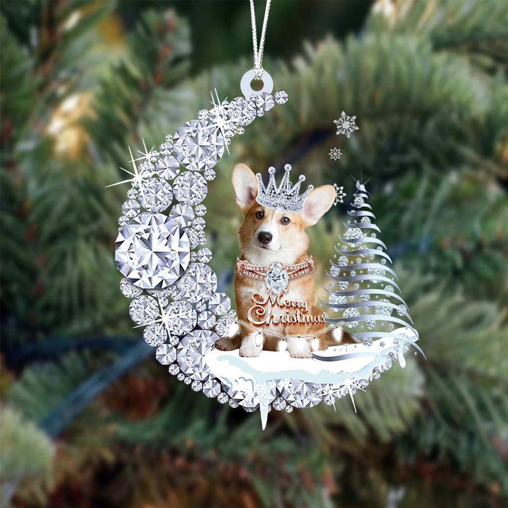 Corgi Diamond Moon Merry Christmas Ornament Christmas Gifts - Best gifts your whole family