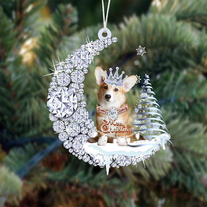 Corgi Diamond Moon Merry Christmas Ornament Christmas Gifts - Best gifts your whole family