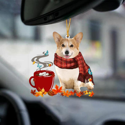 Corgi-Fall Chocolate-Two Sided Ornament - Best gifts your whole family