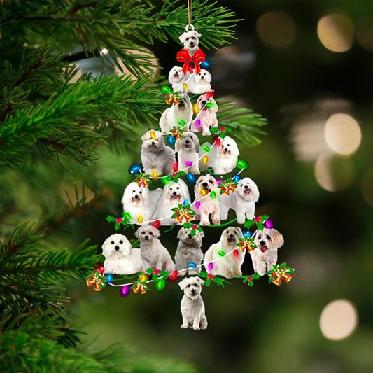 Coton De Tulear-Christmas Tree Lights-Two Sided Ornament - Best gifts your whole family
