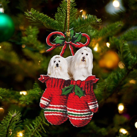 Coton De Tulear Inside Your Gloves Christmas Holiday-Two Sided Ornament Christmas 2022 Ornament Gift - Best gifts your whole family
