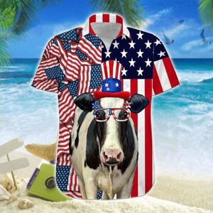 Cow 4th Of July Hawaiian Shirt | For Men & Women | Adult | HW5248