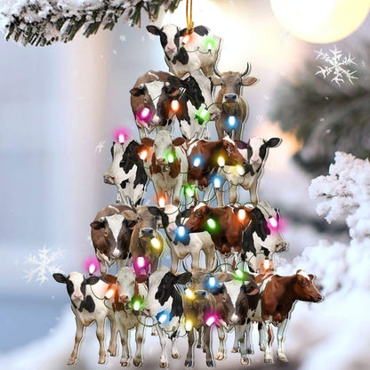 Cow Lovely Tree Gift For Cow Lover Gift For Farmers Ornaments - Best gifts your whole family