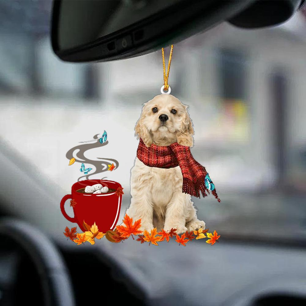 Cream American Cocker Spaniel-Fall Chocolate-Two Sided Ornament - Best gifts your whole family