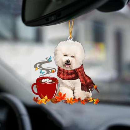 Cream Bichon Frise-Fall Chocolate-Two Sided Ornament - Best gifts your whole family