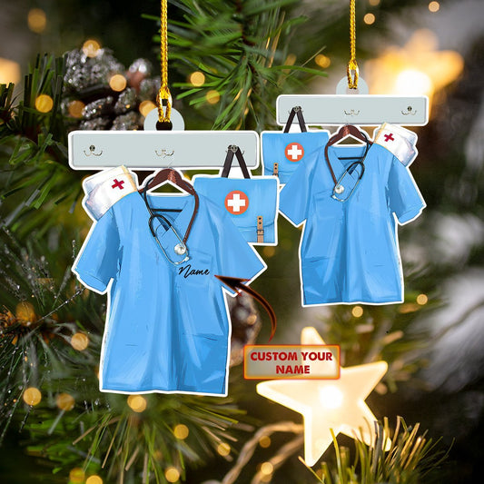 Custom Name Doctor Blouse Car Ornament - Best gifts your whole family