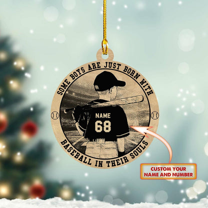 Custom Name for Baseball Boy Car Ornament - Best gifts your whole family