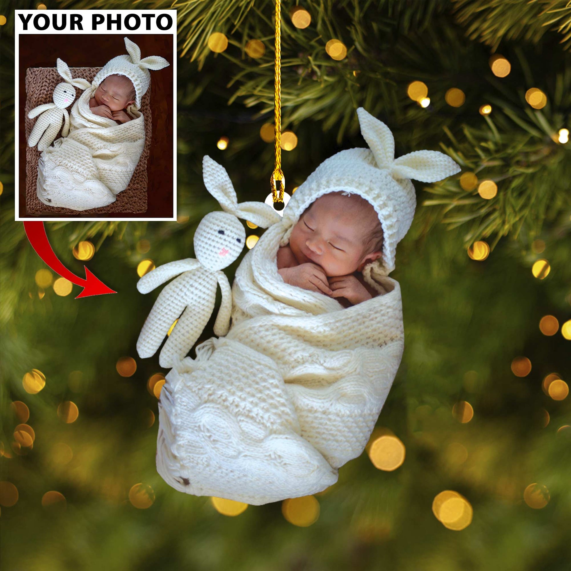 Custom Photo Ornament - Baby, Baby cute Custom Photo Ornament - Best gifts your whole family
