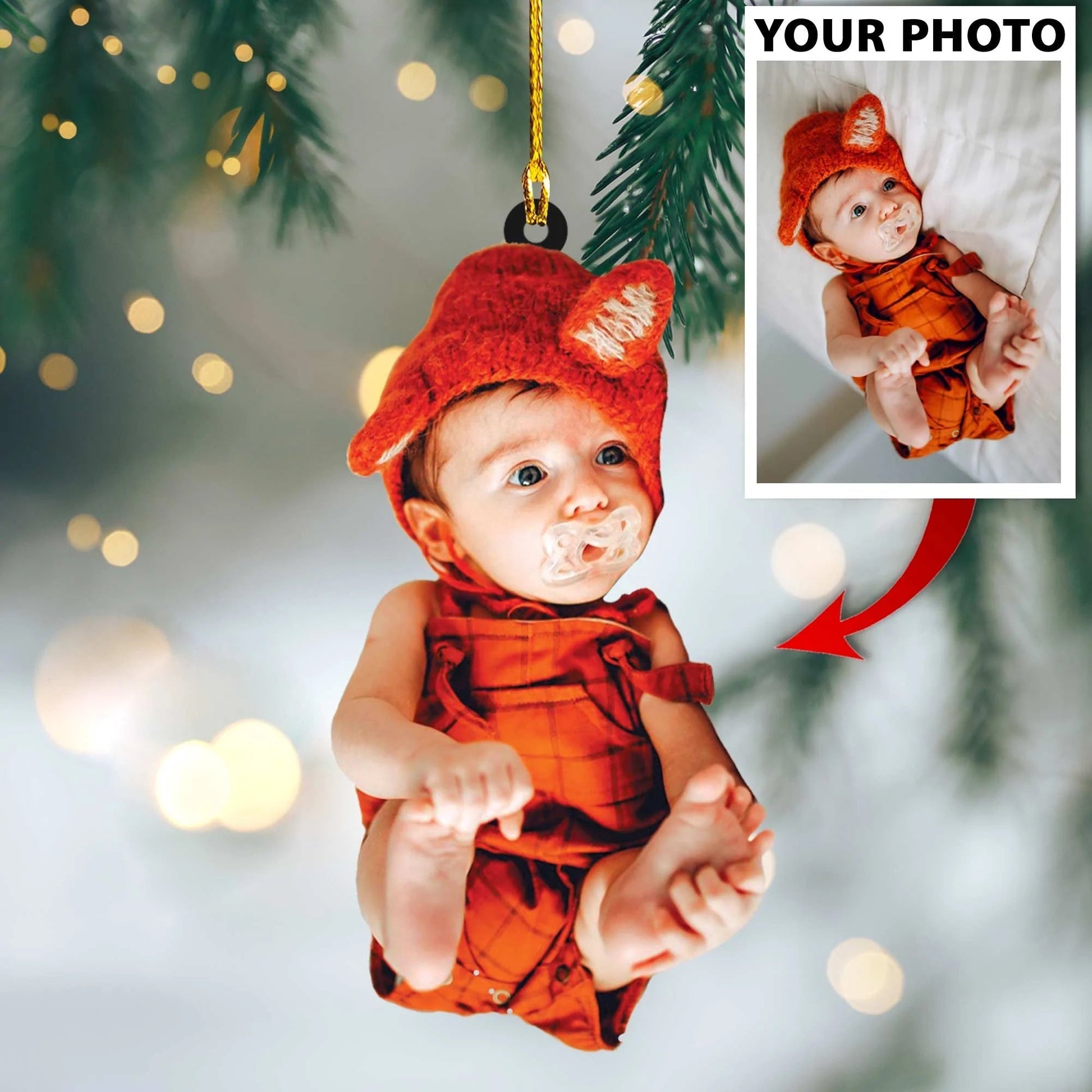 Custom photo Ornament Sport, Custom Photo Ornament - Baby, Baby cute Custom Photo Ornament - Best gifts your whole family