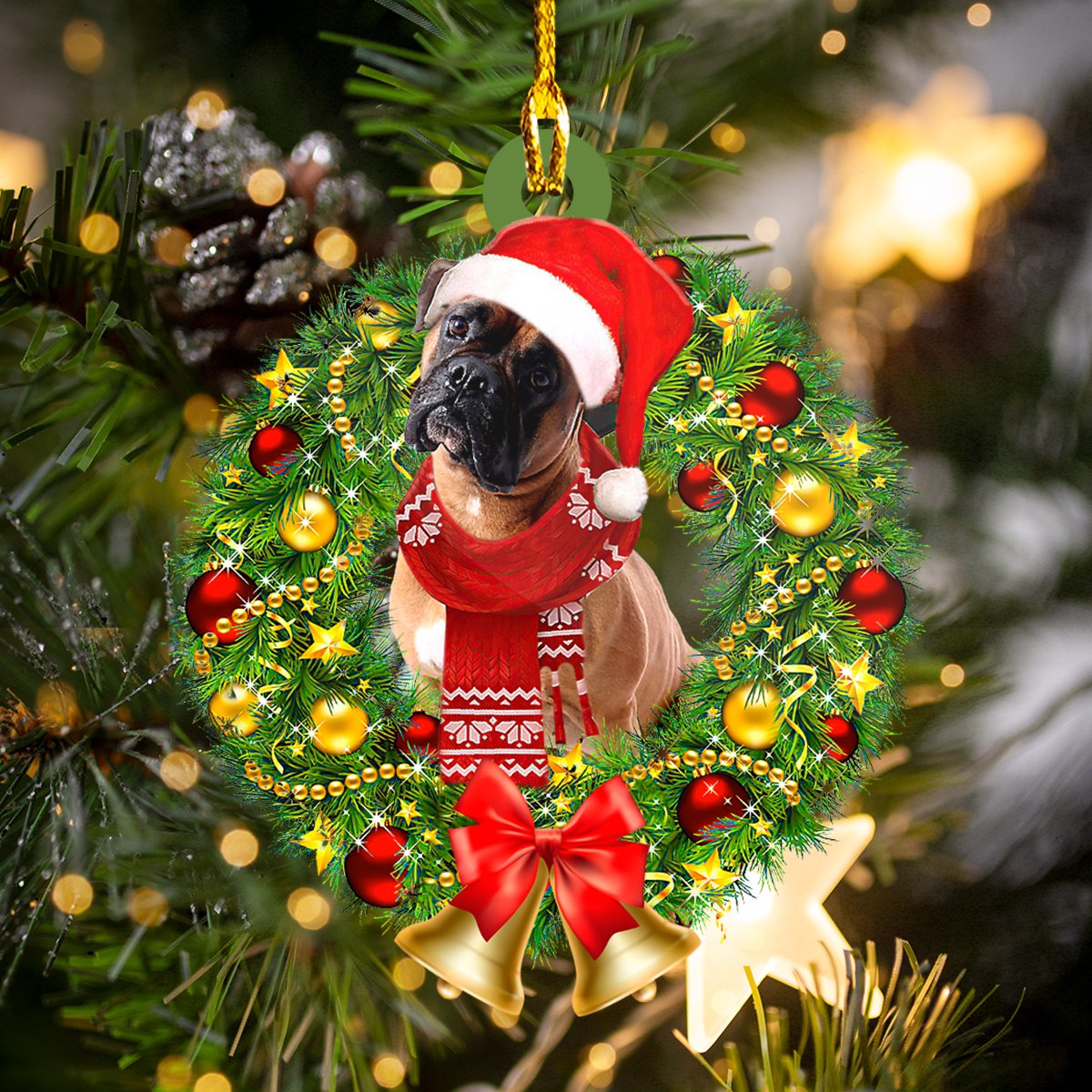 Cute Boxer Dog Christmas Shaped Ornament, Christmas Home Decor - Best gifts your whole family