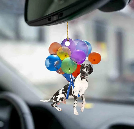 Cute Great Dane Dog Fly With Bubbles Car Hanging Ornament Dog Ornament Godmerc - Best gifts your whole family