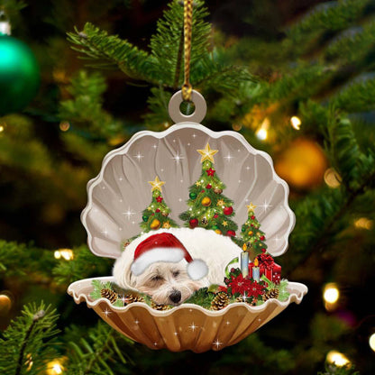 Cute Maltese Sleeping in Pearl Dog Christmas Ornament Flat Acrylic Gift - Best gifts your whole family