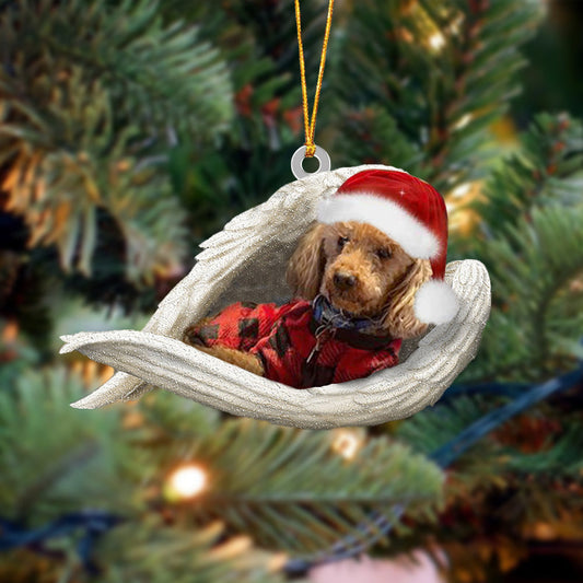 Cute Poodle Sleeping Angel Christmas Ornament Dog Christmas Hanging Ornament - Best gifts your whole family