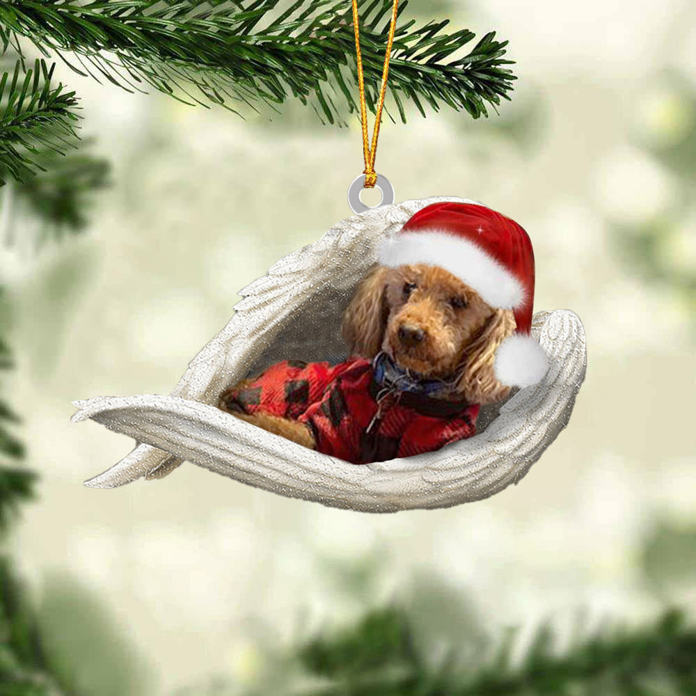 Cute Poodle Sleeping Angel Christmas Ornament Dog Christmas Hanging Ornament - Best gifts your whole family