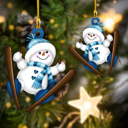 Cute Snowman Skiing Car Ornament - Best gifts your whole family