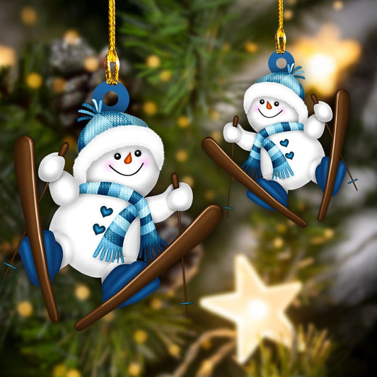 Cute Snowman Skiing Car Ornament - Best gifts your whole family