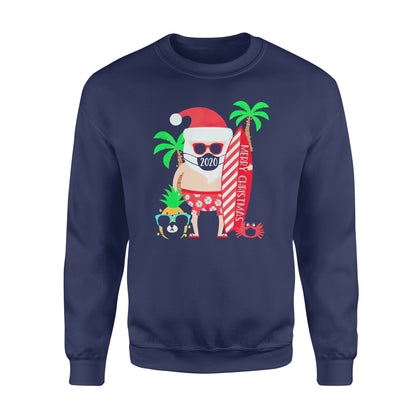 Lustiges Weihnachtsgeschenk zum Thema Surfen 2020 für den Surfer-Weihnachtsmann mit Maske – Lustige Sweatshirt-Geschenke, hässlicher Weihnachtspullover für Männer und Frauen