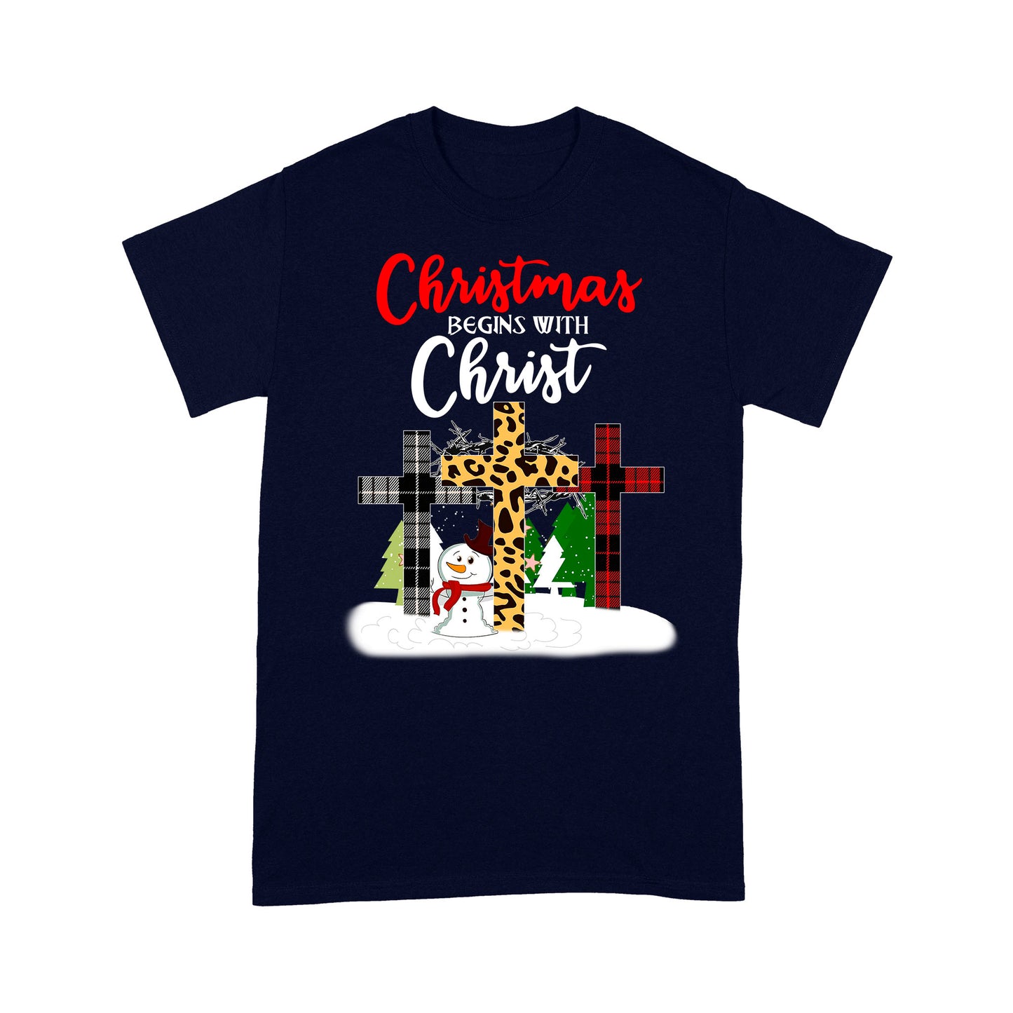 Weihnachten beginnt mit Christus Urlaub Jesus T-Shirt Geschenk für Weihnachten