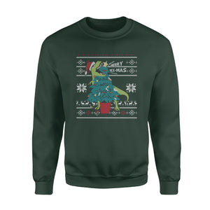 Merry Rex-mas tree - funny sweatshirt gifts christmas ugly sweater for men and women