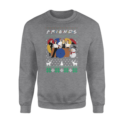 Friends And Snowman Christmas Ugly Sweatshirt - Lustiges Sweatshirt als Geschenk für Männer und Frauen 