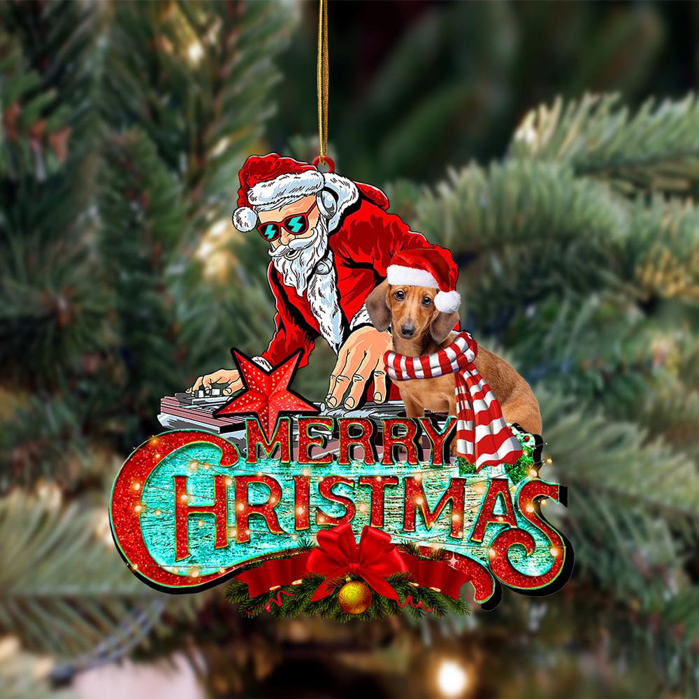 Dachshund (7)-Christmas Rock Two Sided Ornament - Best gifts your whole family