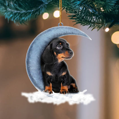 Dachshund Blue Moon Hanging Ornament Christmas Tree Ornament Godmerc - Best gifts your whole family
