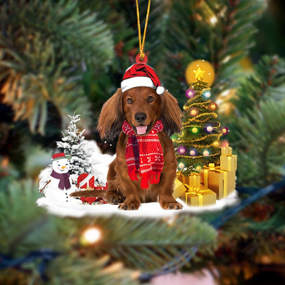 Dachshund Christmas Ornament Christmas Tree Hanging Acrylic Ornament Gift - Best gifts your whole family