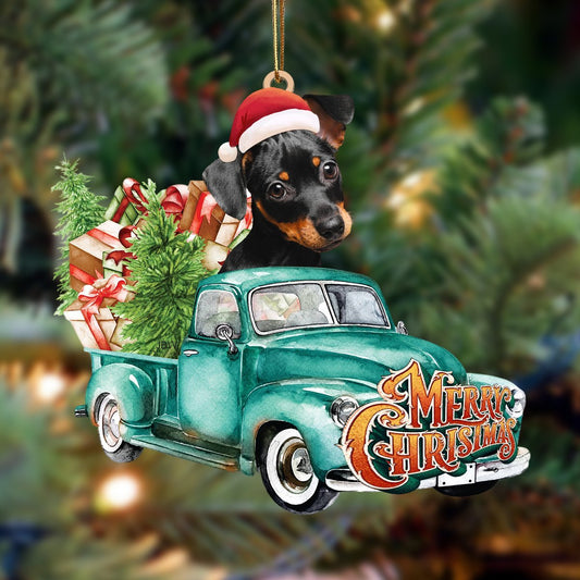 Dachshund-Green Truck Hanging Ornament - Best gifts your whole family