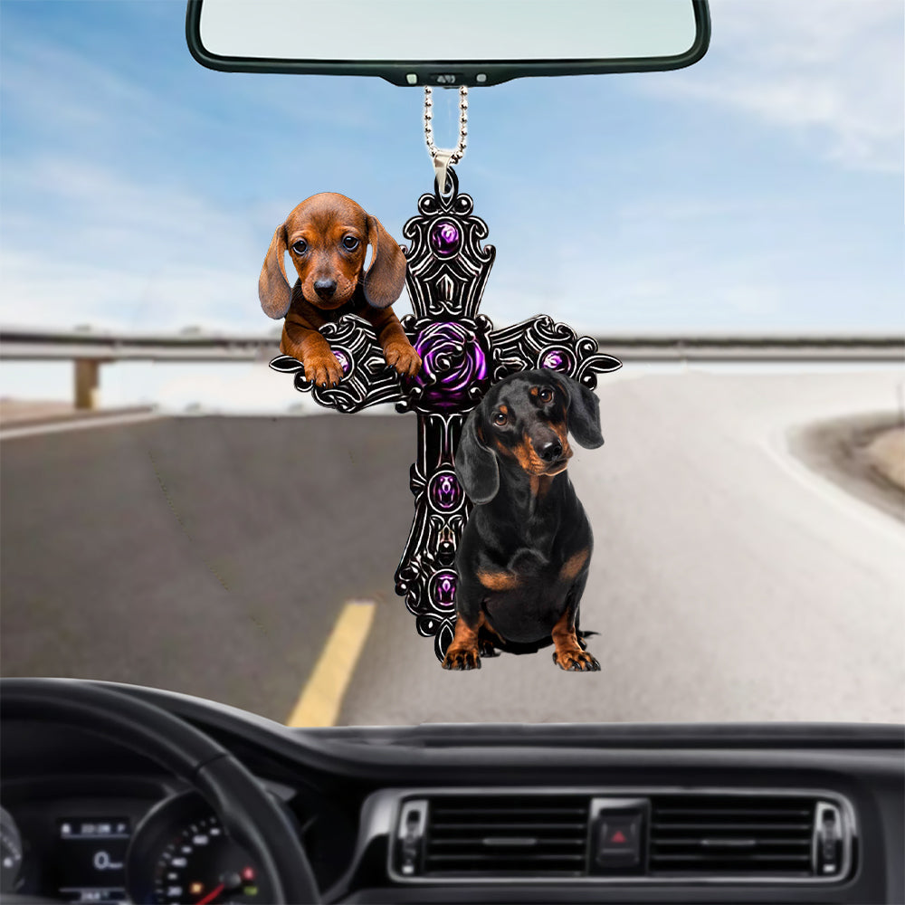 Dachshund Pray For God Car Hanging Ornament Dog Pray For God Ornament Godmerc - Best gifts your whole family