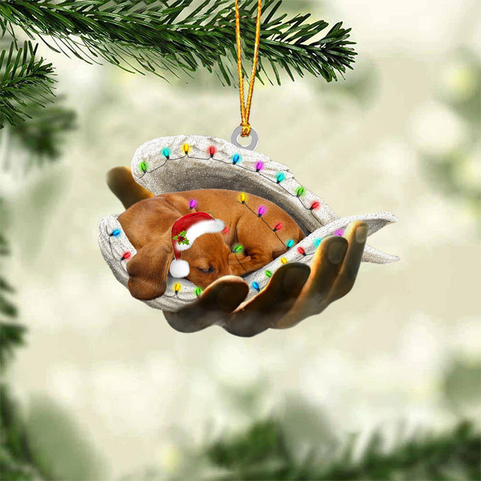 Dachshund Sleeping Angel In God Hand Christmas Ornament Godmerch Ornament - Best gifts your whole family