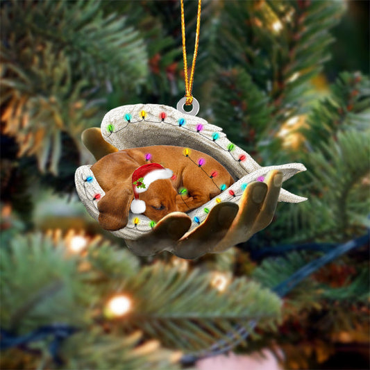Dachshund Sleeping Angel In God Hand Christmas Ornament Godmerch Ornament - Best gifts your whole family
