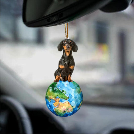 Dachshund3-Around My Dog-Two Sided Ornament - Best gifts your whole family