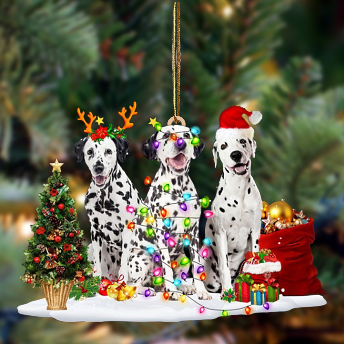 Dalmatian-Christmas Dog Friends Hanging Ornament - Best gifts your whole family