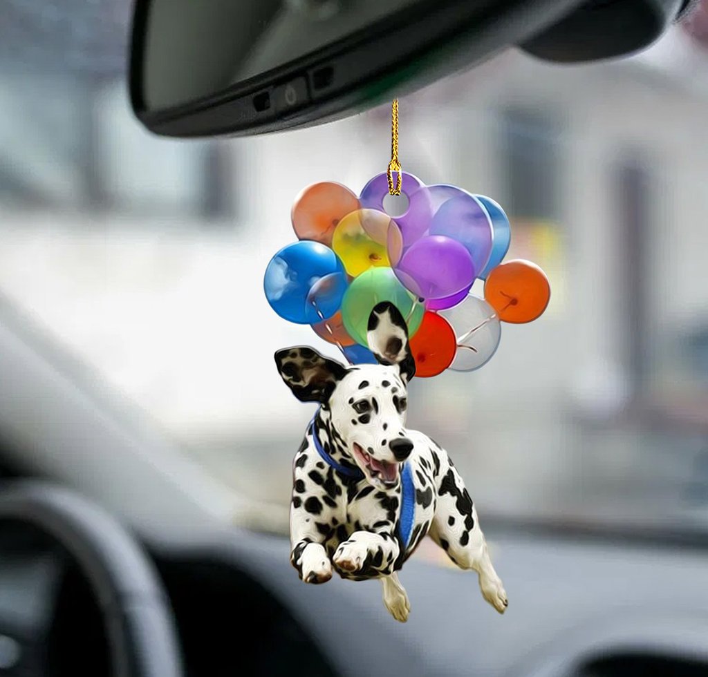 Dalmatian Dog Fly With Bubbles Car Hanging Ornament Dog Ornament Godmerc - Best gifts your whole family