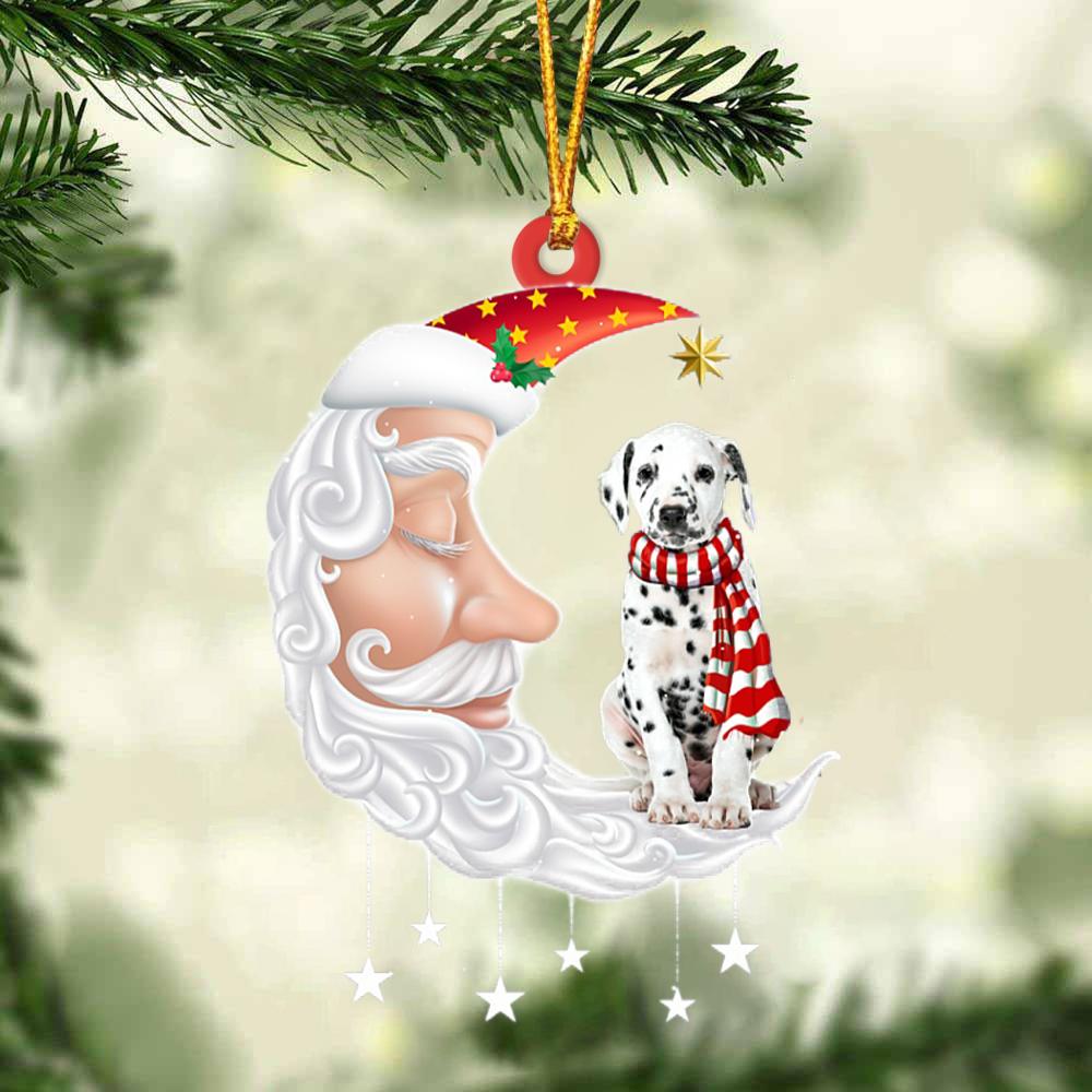 Dalmatian With Santa Christmas Ornament Dog Christmas Ornament - Best gifts your whole family