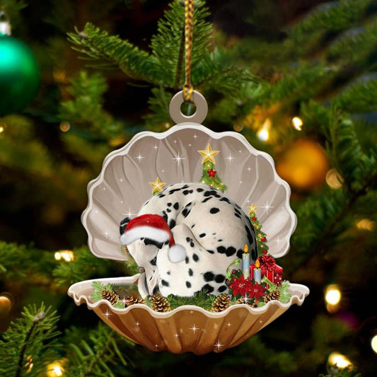 Dalmatian3-Sleeping Pearl In Christmas Two Sided Ornament - Best gifts your whole family