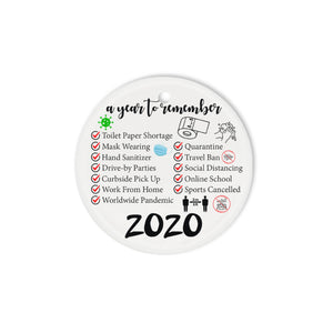 A year to remember ornament, Toilet paper 2020 ornament, funny Merry Christmas family gift idea