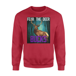 Fear the deer Buck - funny sweatshirt gifts christmas ugly sweater for men and women