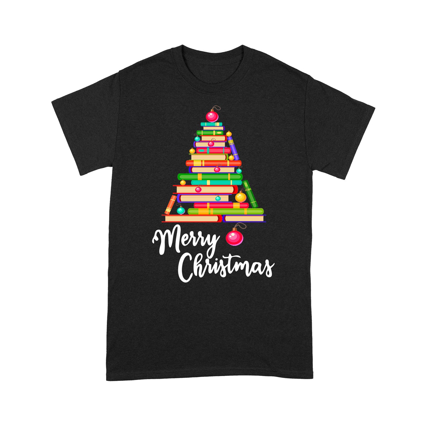 Frohe Weihnachten Bücher Baum für Buchliebhaber Lustiges T-Shirt Geschenk für Weihnachten