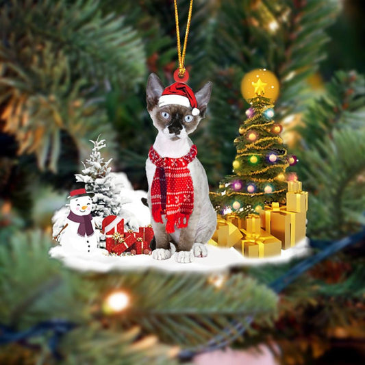 Devon Rex Cat Christmas Ornament Christmas Tree Hanging Acrylic Ornament Gift - Best gifts your whole family