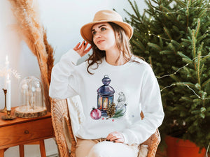 Hurricane Lamp and Rabbit Christmas Sweatshirt, Christmas Shirt,Christmas sweatshirt,Christmas Gift