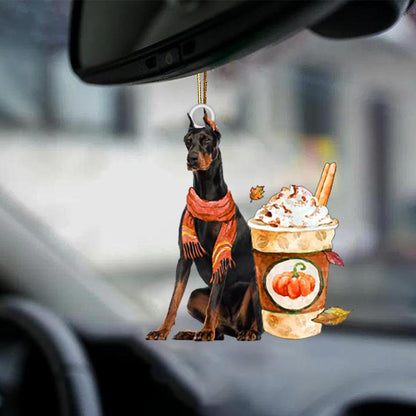 Doberman 1-Pumpkin Spice Kinda-Two Sided Ornament - Best gifts your whole family