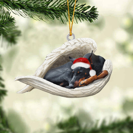 Doberman Sleeping Angel Christmas Ornament Dog Christmas Hanging Ornament - Best gifts your whole family