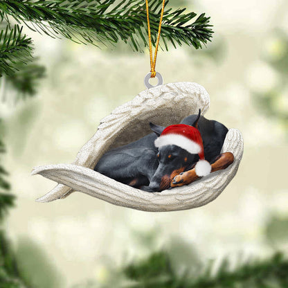 Doberman Sleeping Angel Christmas Ornament Godmerc - Best gifts your whole family