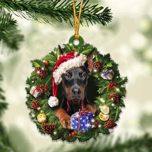 Dobermann and Christmas gift for her gift for him gift for Dobermann lover ornament, Christmas Ornament - Best gifts your whole family