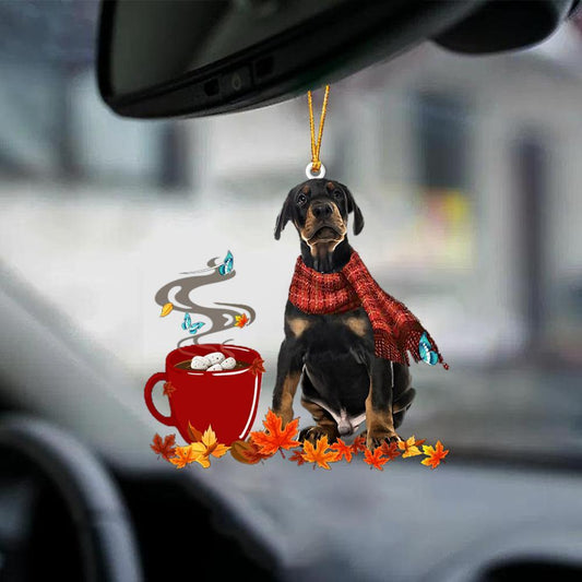 Dobermann Pinscher-Fall Chocolate-Two Sided Ornament - Best gifts your whole family
