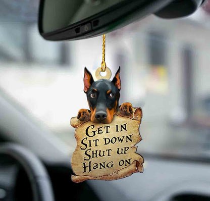 Dobermann Pinscher get in Dobermann Pinscher lover dog moms two sided ornament, Dog Ornaments, Car Ornament - Best gifts your whole family