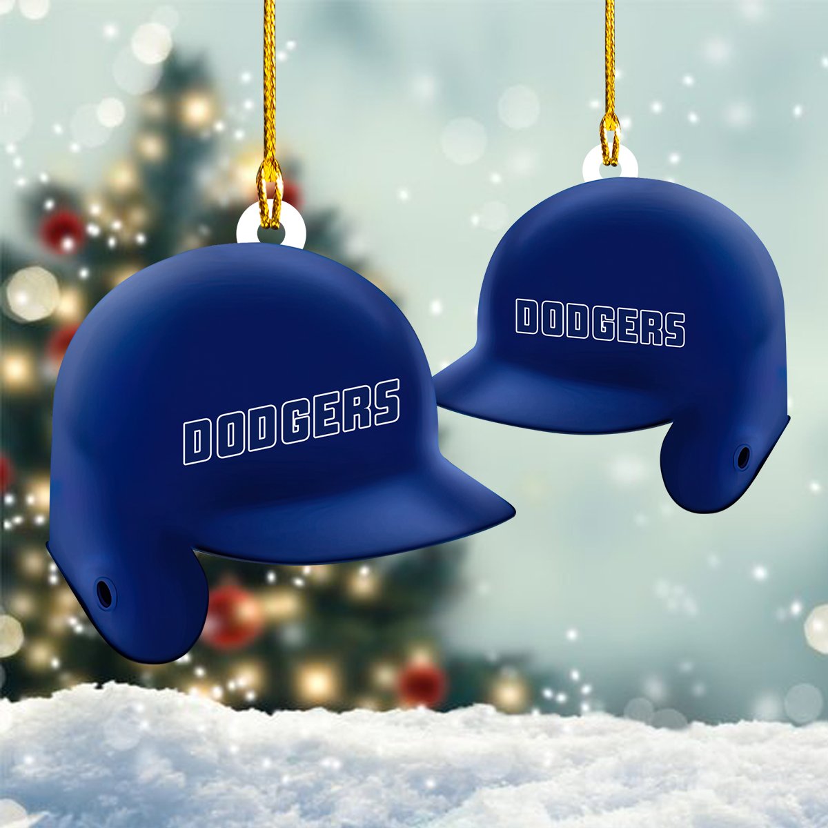 Dodgers Blue Baseball Helmet Car Ornament - Best gifts your whole family
