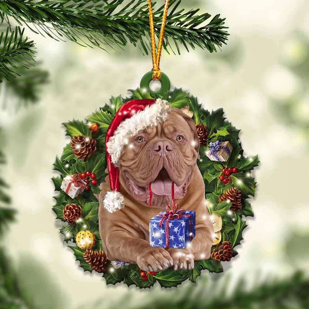 Dogue de Bordeaux and Christmas gift for her gift for him gift for Dogue de Bordeaux lover ornament, Christmas Ornament - Best gifts your whole family