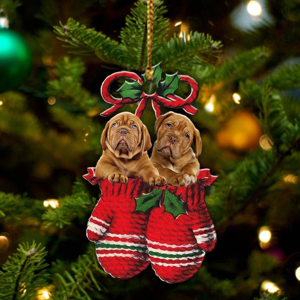 Dogue De Bordeaux Inside Your Gloves Christmas Holiday-Two Sided Ornament Christmas 2022 Ornament Gift - Best gifts your whole family